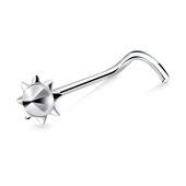 Fan Top Curved Nose Stud NSKB-841